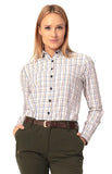 Camisa Selby de cuadros azul marino marron mujer